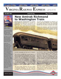 New Amtrak Richmond to Washington Train