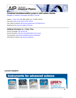 Combined translationrotation jumps in solid carbon dioxide
