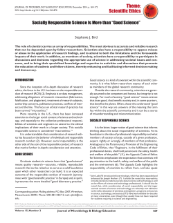 Theme: Scientific Ethics