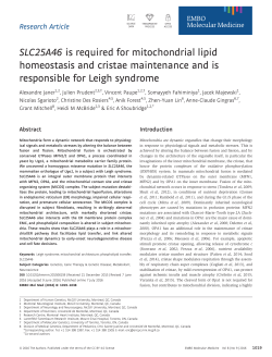 SLC25A46 is required for mitochondrial lipid homeostasis and