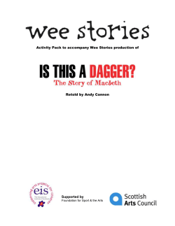 Activity Pack to accompany Wee Stories production of Retold by