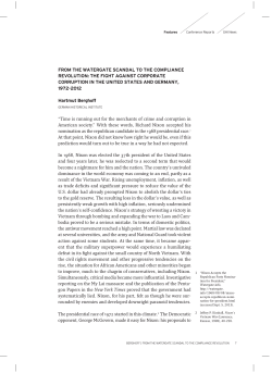 from the watergate scandal to the compliance revolution