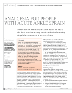 analgesia for people with acute ankle sprain