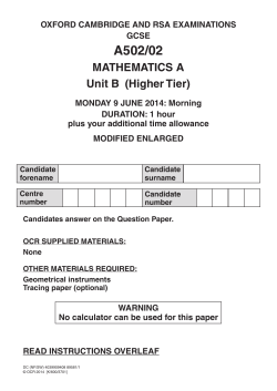 Paper - Revision Maths