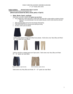 Uniforms may be purchased at any department store