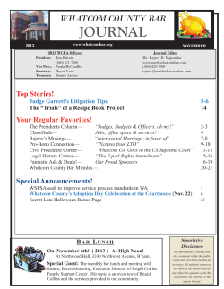 November - Whatcom County Bar Association