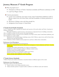 Journey Museum 3rd Grade Program