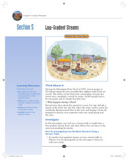 Section 5 Low-Gradient Streams