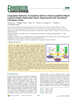 Coagulation Behavior of Graphene Oxide on