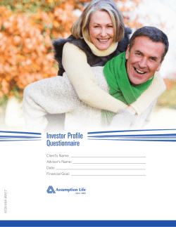 Investor Profile Questionnaire