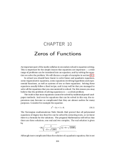 CHAPTER 10 Zeros of Functions