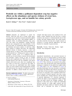 Pesticide use within a pollinator