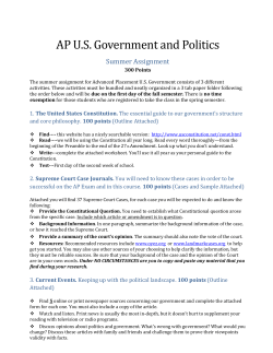 AP US Government and Politics