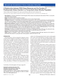 A Relationship between REM Sleep Measures and the Duration of