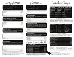 party platters platterscont. signature salads SandwichTrays