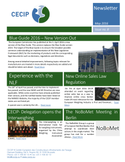 Experience with the NLF - UK Weighing Federation
