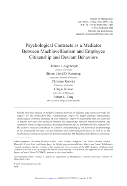 Psychological Contracts as a Mediator Between
