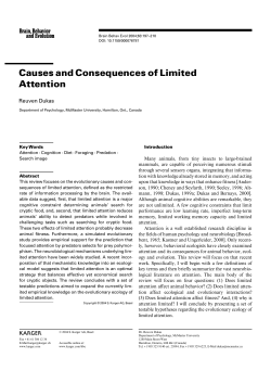Causes and Consequences of Limited Attention