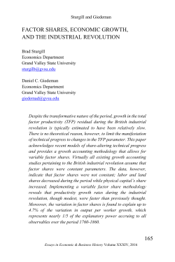 165 FACTOR SHARES, ECONOMIC GROWTH, AND THE