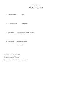 Unit 7 (AS) - Day 11 **Bellwork = cognados** 1. “Nosotros - MOC-FV