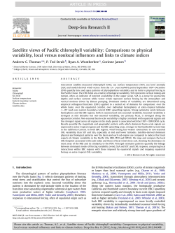 Satellite views of Pacific chlorophyll variability