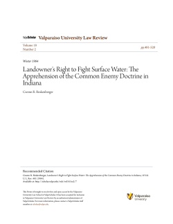 Landowner`s Right to Fight Surface Water: The