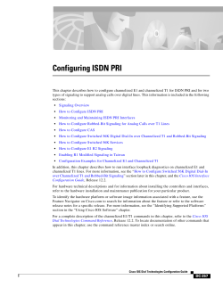 Configuring ISDN PRI
