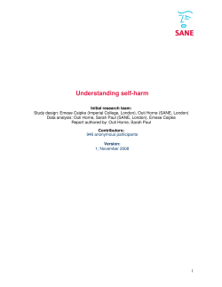 Understanding self-harm