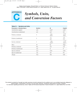 Appendix C: Symbols, Units, and Conversion Factors