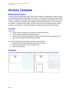 Division Template - Classroom Learning Partner