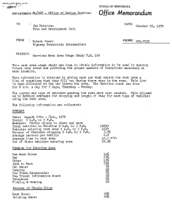 Minnesota Dept. of Transportation Rest Area User Survey