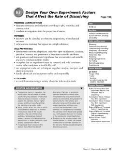 6.7 Design Your Own Experiment: Factors That Affect