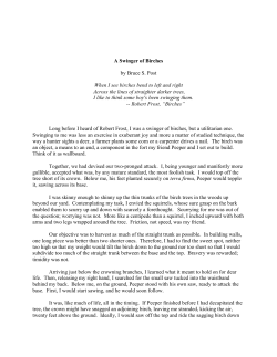 A Swinger of Birches by Bruce S. Post