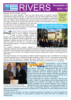 Newsletter 5 - Ormiston Rivers Academy