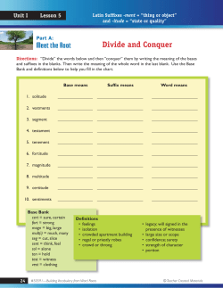 Meet the Root Divide and Conquer