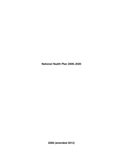 National Health Plan 2009-2020