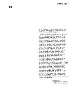 Book Review of Whigs and Hunters: The Origin of the Black Act