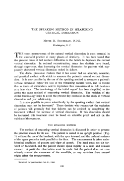 THE SPEAKING METHOD IN MEASURING VERTICAL DIMENSION