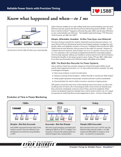 Know what happened and when&mdash;to 1 ms