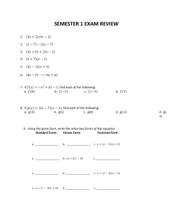 semester 1 exam review