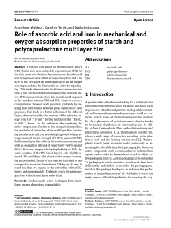Role of ascorbic acid and iron in mechanical and oxygen absorption