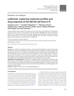 rcellminer: exploring molecular profiles and drug