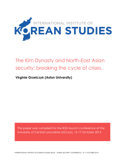 The Kim Dynasty and North-East Asian security: breaking the cycle
