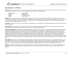 glossary of terms - Humboldt State University