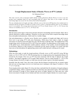 Trough Displacement Study of Rossby Waves at 45°N Latitude