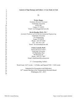 Analysis of Sign Damage and Failure: A Case Study in Utah