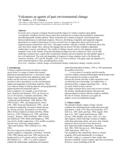 Volcanoes as agents of past environmental change