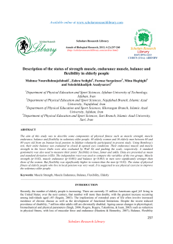 Description of the status of strength muscle, endurance muscle