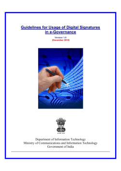 Guidelines for Usage of Digital Signatures in e