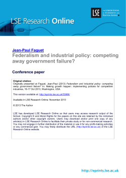 Federalism and industrial policy: competing